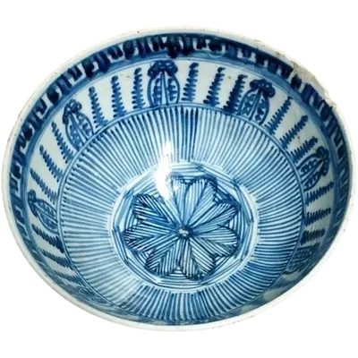 Antique China Blue Cup 17th CENTURY MING Dynasty