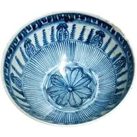 Antica Coppa Cina Blue XVII SECOLO Dinastia MING