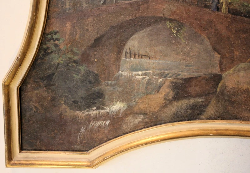 Paesaggio di ambito veneto, dipinto del XVIII sec.
