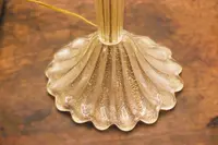 Lampada da tavolo Murano  anni '40/'50 - Vetro costolato con spolvero d'oro