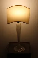 Lampada da tavolo Murano  anni '40/'50 - Vetro costolato con spolvero d'oro