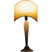 Lampada da tavolo Murano  anni '40/'50 - Vetro costolato con spolvero d'oro