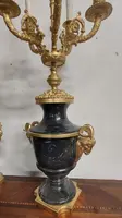 paire de grands candélabres en marbre et bronze doré