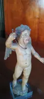 Petit angelot ancien en bois polychrome -Italie 18ème siècle