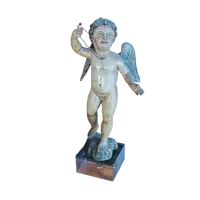 Petit angelot ancien en bois polychrome -Italie 18ème siècle