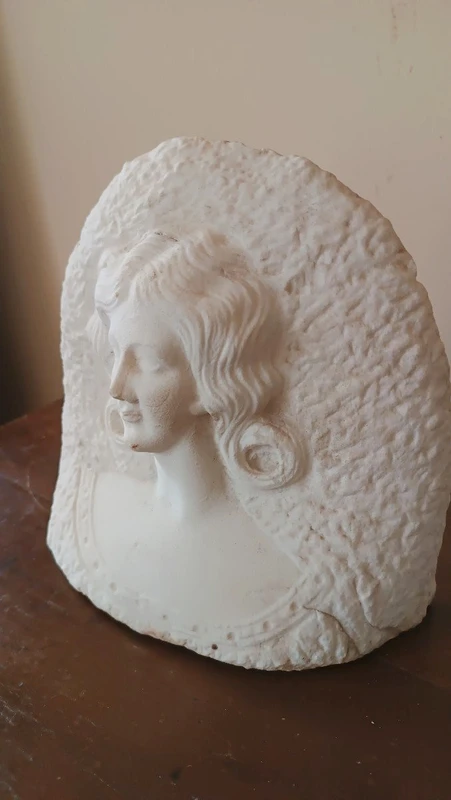 Sculpture ancienne en marbre début 20ème siècle Buste de femme