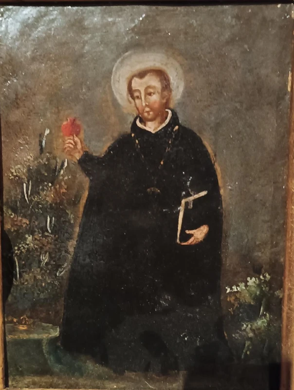 Copper painting depicting Jesuit saint Spanish school 18th century