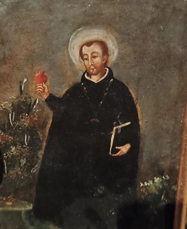 Copper painting depicting Jesuit saint Spanish school 18th century