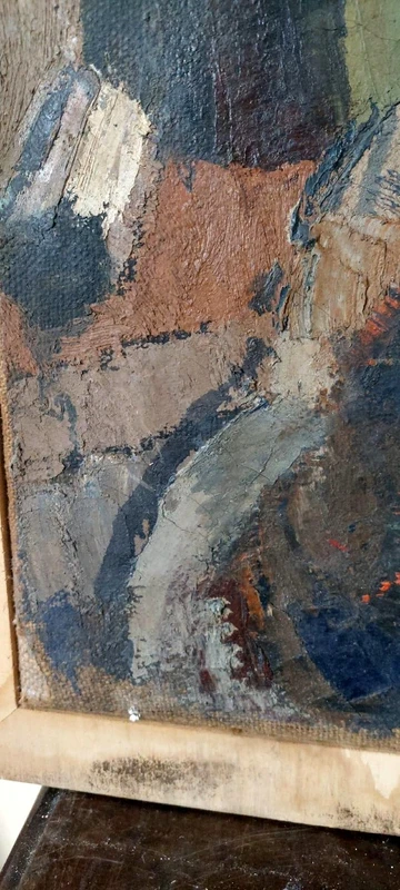 GRANDE HUILE SUR TOILE FERRUCCIO FERRI -1955 - "LE PÊCHEUR" TOILE 105X75 CM