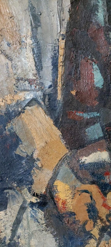 GRANDE HUILE SUR TOILE FERRUCCIO FERRI -1955 - "LE PÊCHEUR" TOILE 105X75 CM