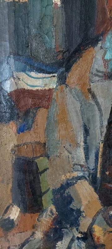 GRANDE HUILE SUR TOILE FERRUCCIO FERRI -1955 - "LE PÊCHEUR" TOILE 105X75 CM