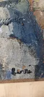 GRANDE HUILE SUR TOILE FERRUCCIO FERRI -1955 - "LE PÊCHEUR" TOILE 105X75 CM