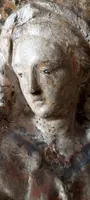 Madone en papier mâché et stuc 18e siècle ITALIE