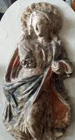 Madone en papier mâché et stuc 18e siècle ITALIE