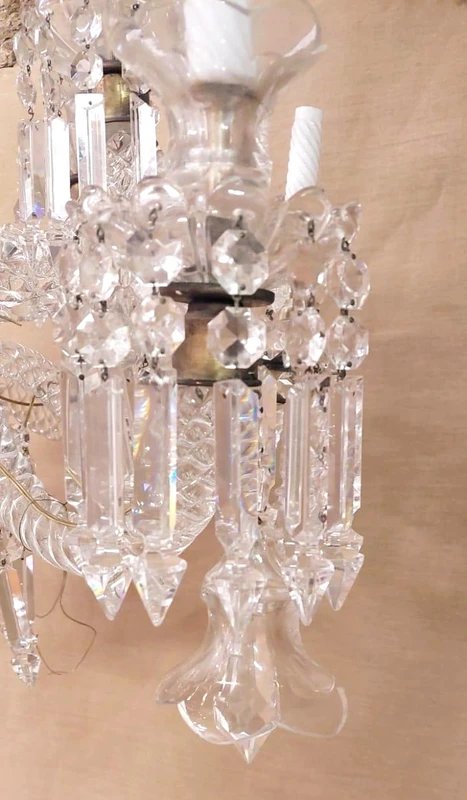 Grande lampadario di cristallo Francia anni '30/'40
