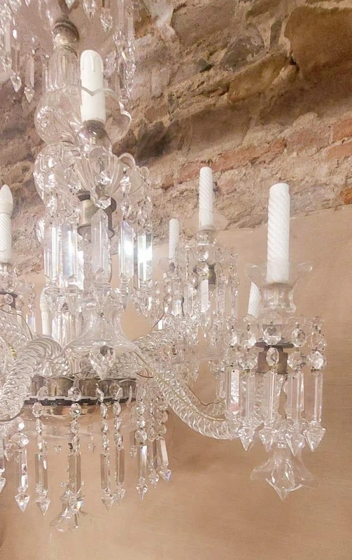 Grande lampadario di cristallo Francia anni '30/'40