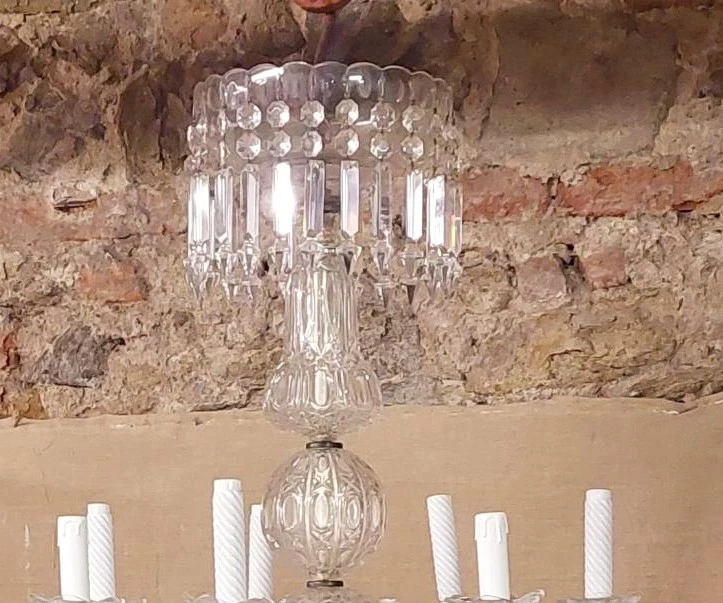 Grande lampadario di cristallo Francia anni '30/'40