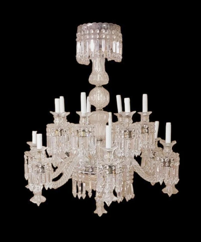 Grande lampadario di cristallo Francia anni '30/'40