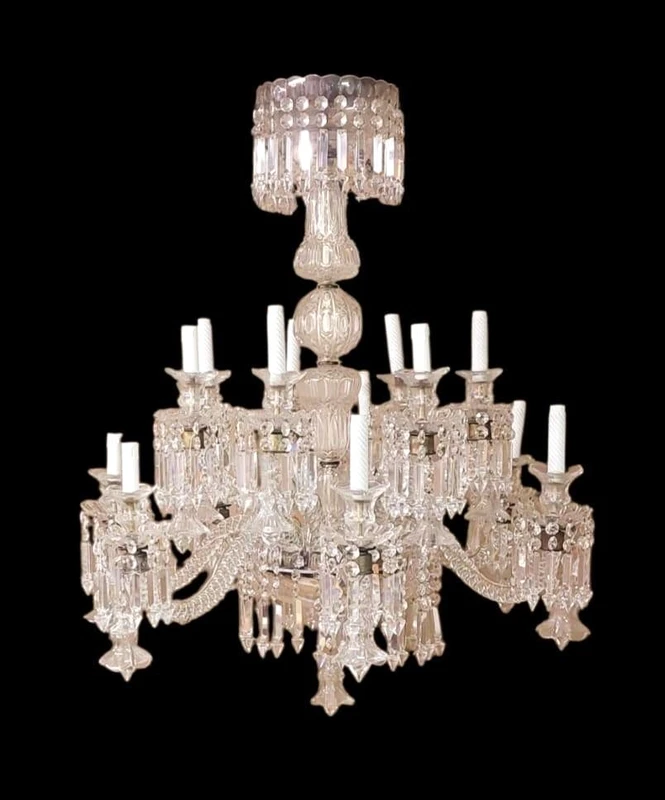 Grande lampadario di cristallo Francia anni '30/'40