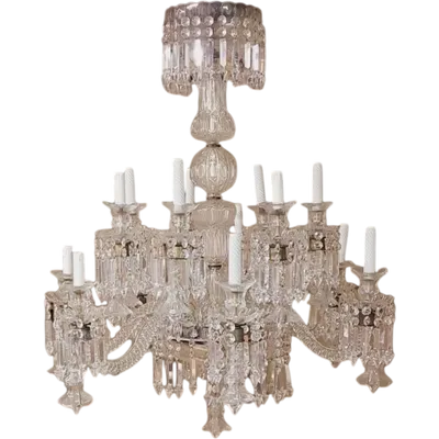 Grande lampadario di cristallo Francia anni '30/'40