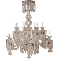 Grande lampadario di cristallo Francia anni '30/'40