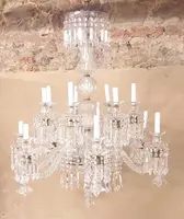 Grande lampadario di cristallo Francia anni '30/'40