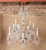 Grande lampadario di cristallo Francia anni '30/'40