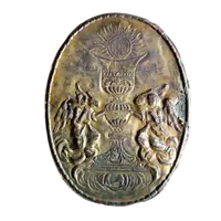 Antico sportello tabernacolo -sbalzo in rame dorato Barocco