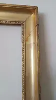 Grande cornice antica prima meta' XIX secolo legno dorato
