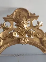Console table with mirror gilded wood 19th century Tuscany