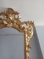 Console table with mirror gilded wood 19th century Tuscany