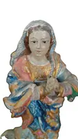 antica piccola scultura in legno ,madonna immacolata sud america XIX secolo