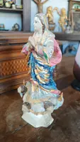 antica piccola scultura in legno ,madonna immacolata sud america XIX secolo