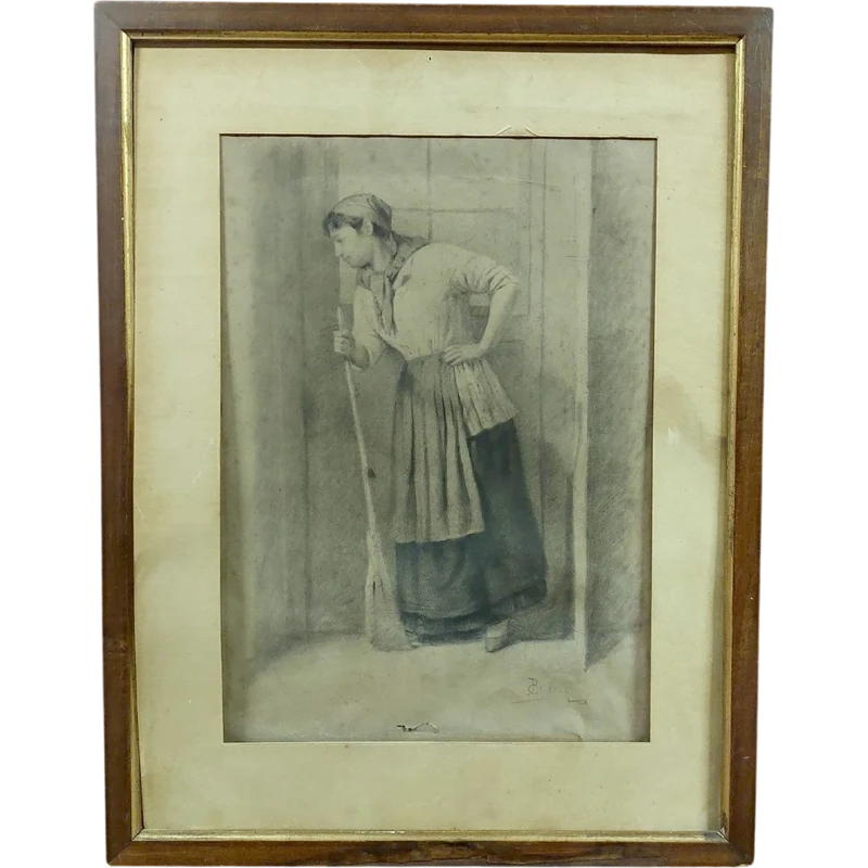 disegno antico Bifronte Osvaldo Bignami -Lodi,  1856 – Civate, 1936)