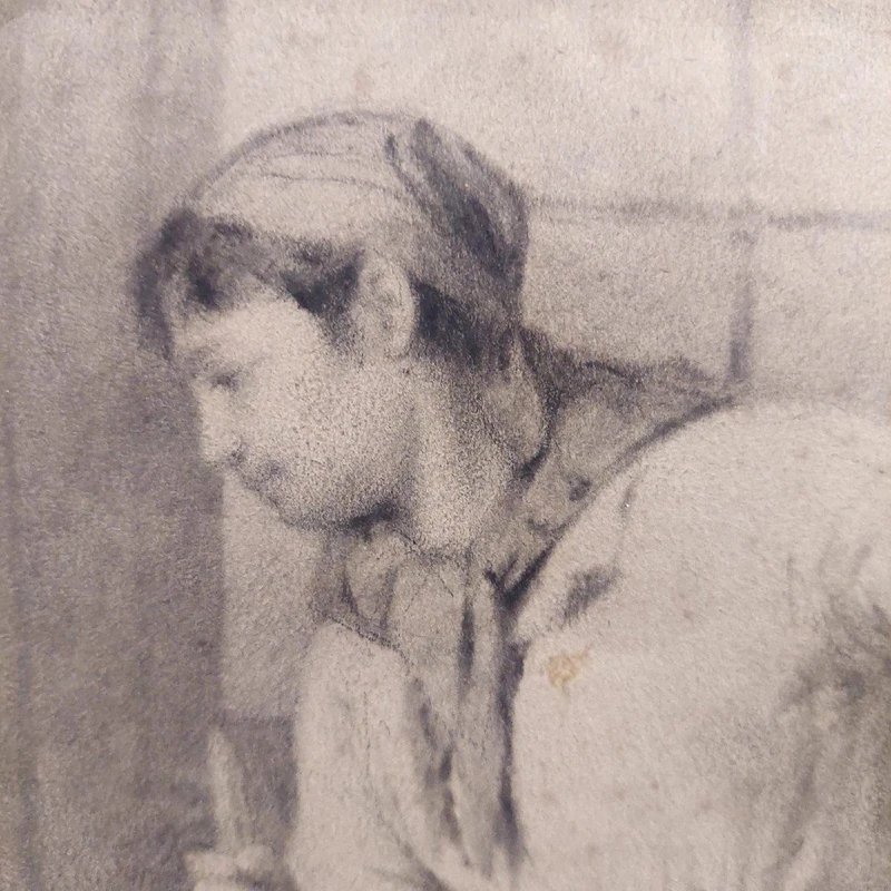 disegno antico Bifronte Osvaldo Bignami -Lodi,  1856 – Civate, 1936)