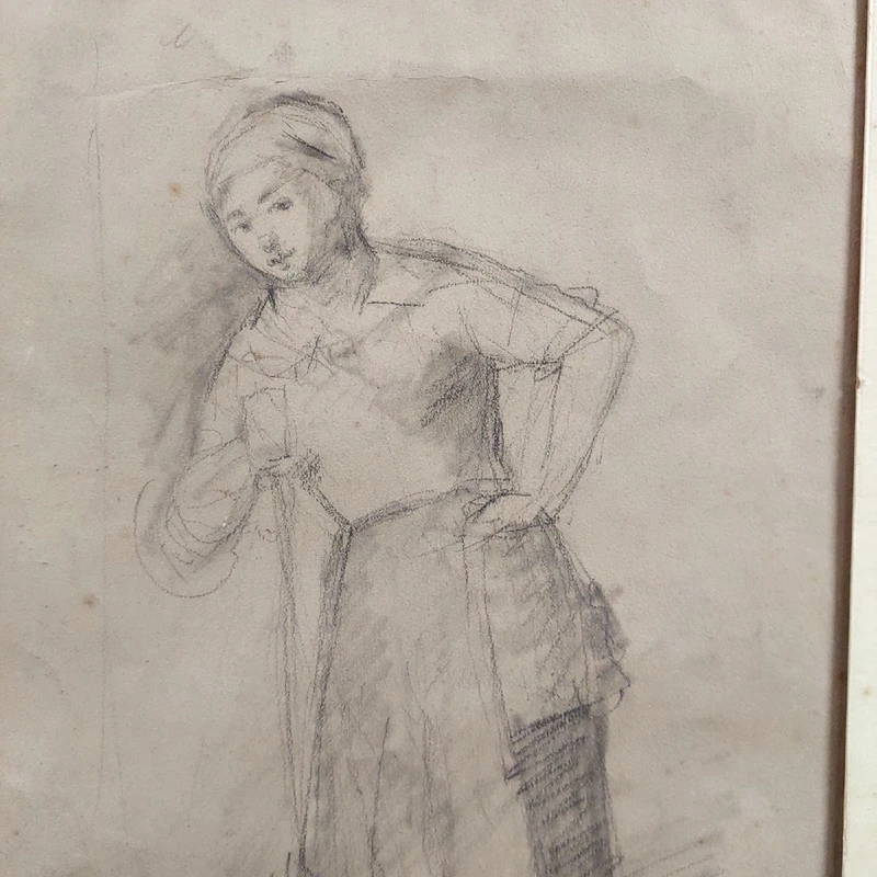 disegno antico Bifronte Osvaldo Bignami -Lodi,  1856 – Civate, 1936)