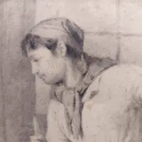 disegno antico Bifronte Osvaldo Bignami -Lodi,  1856 – Civate, 1936)