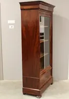 Antique Louis Philippe mahogany bookcase display case 19th century