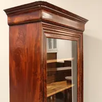 Antique Louis Philippe mahogany bookcase display case 19th century