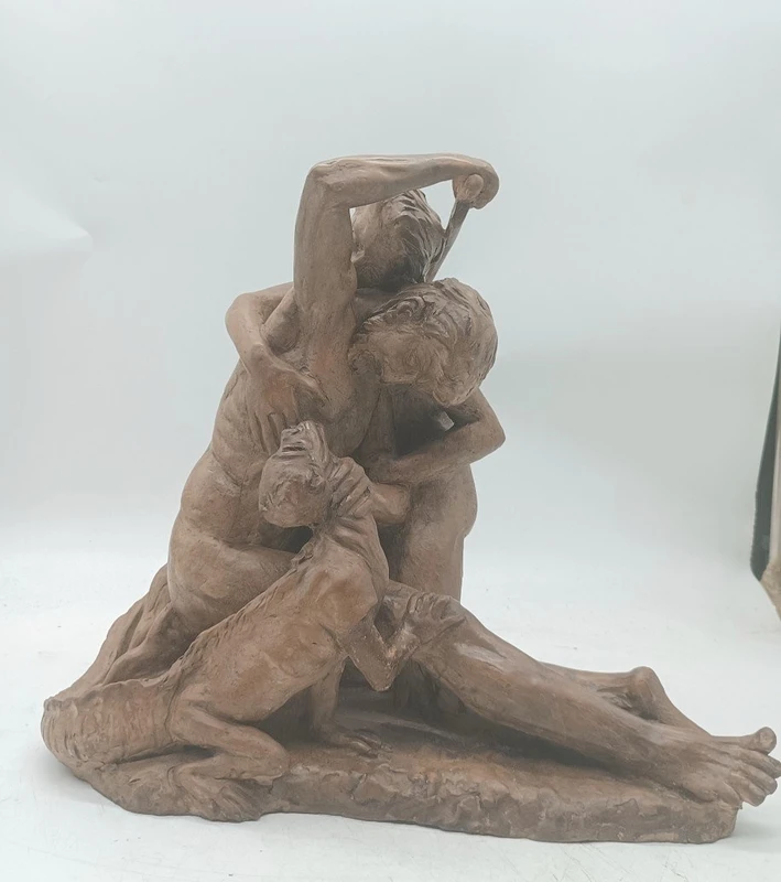 scultura terracotta prima meta' xx secolo scena mitologica