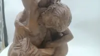 scultura terracotta prima meta' xx secolo scena mitologica