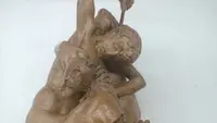 scultura terracotta prima meta' xx secolo scena mitologica