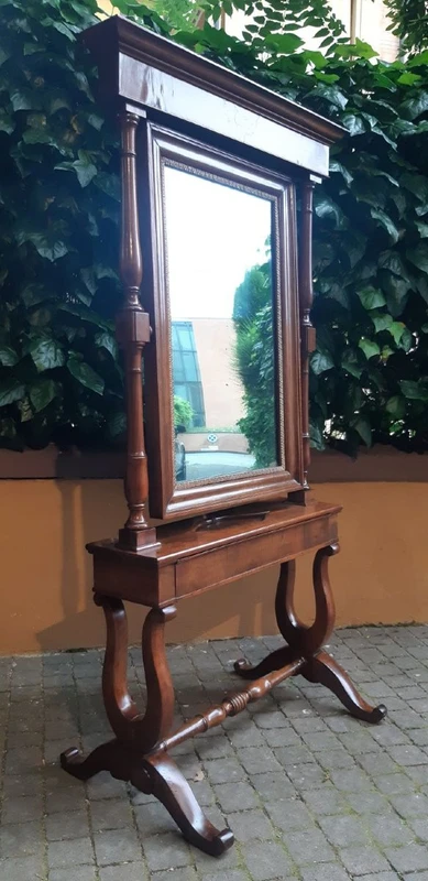 Specchiera a psiche antica dell'800 Carlo X