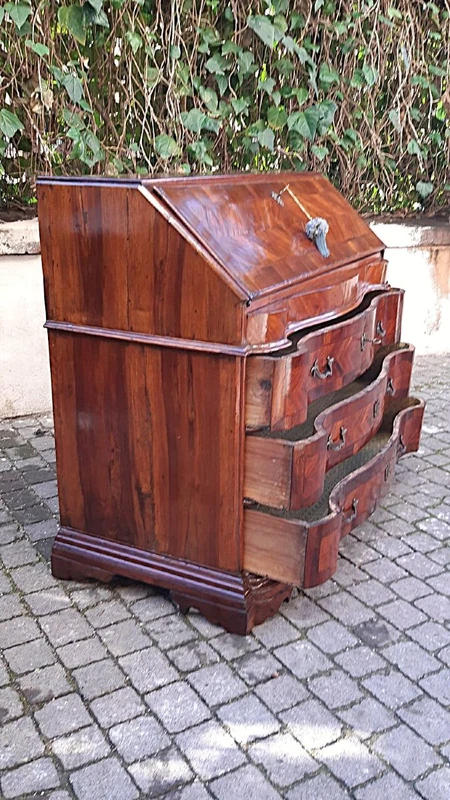 18th-century Ferrarese moveable flap cabinet panelled and filleted