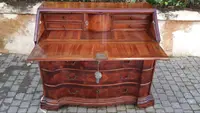 18th-century Ferrarese moveable flap cabinet panelled and filleted