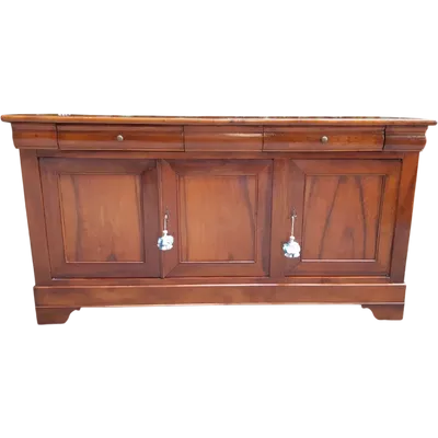 Louis Philippe 3-door antique cappuccina servant sideboard