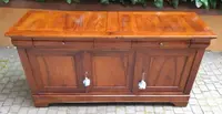 Louis Philippe 3-door antique cappuccina servant sideboard