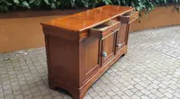 Louis Philippe 3-door antique cappuccina servant sideboard