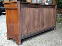 Louis Philippe 3-door antique cappuccina servant sideboard