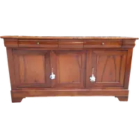 Louis Philippe 3-door antique cappuccina servant sideboard